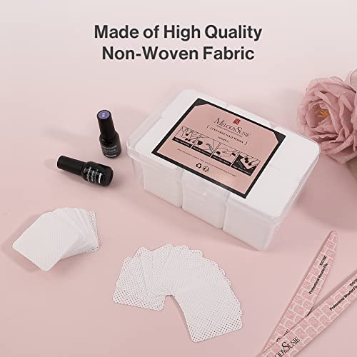 MelodySusie Gel Top Coat - 15ml No Wipe Top Coat with Lint Free Nail Wipes, 1050 PCS Absorbable Nail Polish Remover Pads - Image 6