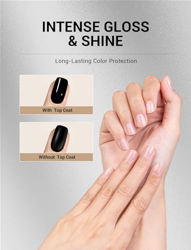 MelodySusie Gel Top Coat - 15ml No Wipe Top Coat with Lint Free Nail Wipes, 1050 PCS Absorbable Nail Polish Remover Pads - Image 4