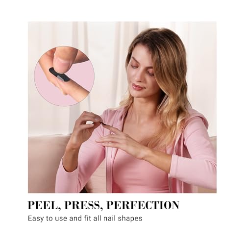 MelodySusie Semi Cured Gel Nail Strips (Red Glitter) and Melodysusie UV LED Nail Lamp True 54W Professional Dryer for Gel Polish Curing with 3 Timer Setting - Image 7