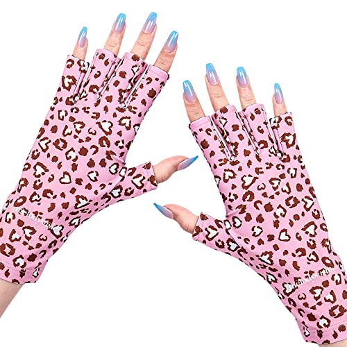 MelodySusie UV Glove for Gel Nail Lamp, Professional UPF50+ UV Protection Gloves for Manicures