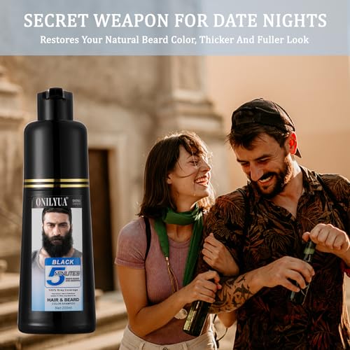 Men's Black Beard Dye 200ml Instant No-Mix Color for Beard and Mustache - Image 7