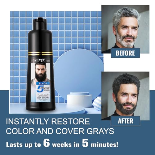 Men's Black Beard Dye 200ml Instant No-Mix Color for Beard and Mustache - Image 2