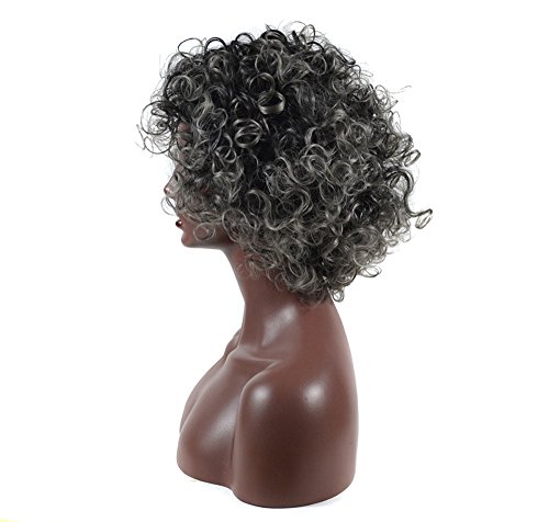 Women's Grey Spiral Curl Synthetic Lace Wig One Size Fits All - Image 6