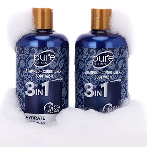 Men?s Paraben-Free 3-in-1 Shower Gel & Shampoo 2 Pack - Image 4