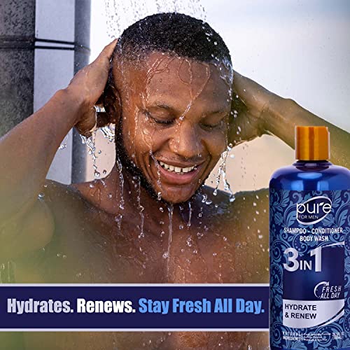 Men?s Paraben-Free 3-in-1 Shower Gel & Shampoo 2 Pack - Image 8