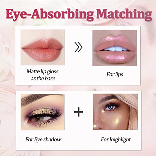 Shimmering 24 Hour Waterproof Metallic Liquid Lipstick for Women, Diamond Glossy Finish - Image 4