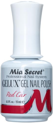 Mia Secret Gelux Soak-off gel nail polish color Red Car - Gel polish cured with nail lamp - Esmaltes para uñas en gel de larga duración para lampara uv - Esmalte en gel color Red Car