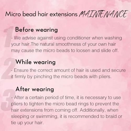 Micro Loop Hair Extensions Real Human Hair Naturally Blend Soft and Smooth Straight Micro Links Hair Extensions Human Hair 100 strands 18 Inches - Image 6