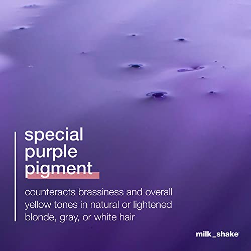 milk_shake Silver Shine Purple Shampoo 10.1 Fl Oz + Silver Shine Purple Conditioner 8.4 Fl Oz - Blonde Shampoo and Conditioner for Brassy Hair - Image 7