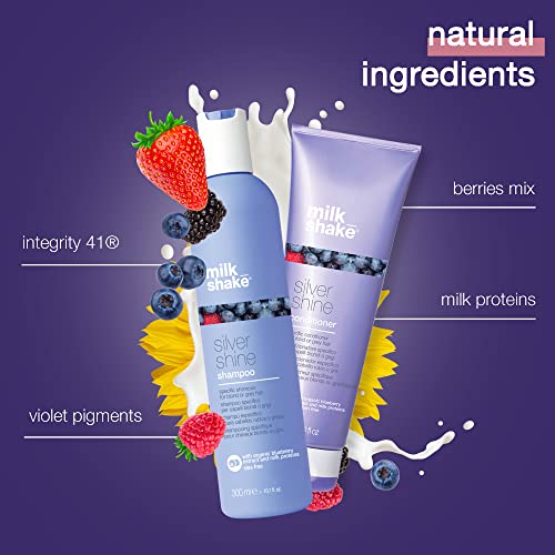 milk_shake Silver Shine Purple Shampoo 10.1 Fl Oz + Silver Shine Purple Conditioner 8.4 Fl Oz - Blonde Shampoo and Conditioner for Brassy Hair - Image 6