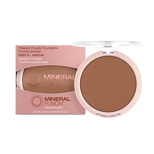 Mineral Fusion Deep 6 Matte Pressed Powder Foundation Oil-Free 0.35 oz