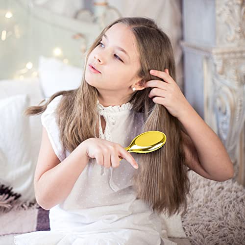 Mini Gold Paddle Hair Brush with Boar Bristle for All Hair Types Travel Size - Image 3