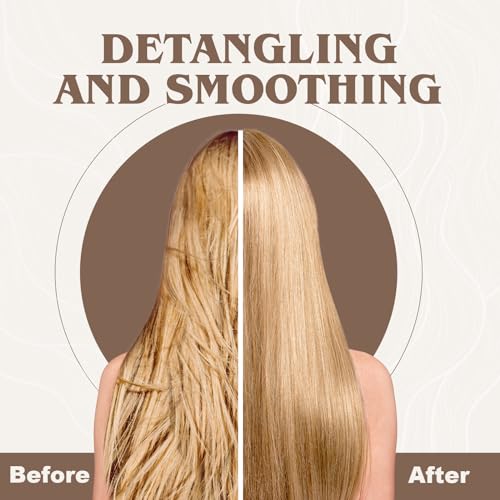 Mini Boar Bristle Hair Brush for Women Kids, Soft Natural Bristles for Thin and Fine Hair, Restore Shine and Texture, Travel Size Wet & Dry Detangler Brush, Brown - Image 2