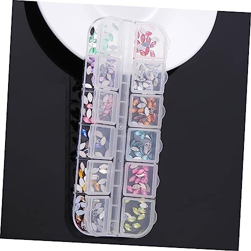 Mipcase 12 Nail Art Crystal Nail Asssories Nail Rhinestones for Acrylic Nails Craft Rhinestones Kit De Manicura Nail Gems Decorations Nail Accessories Shiny Nail Art Decor Horse Eye Set - Image 5