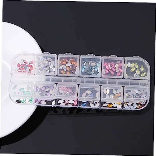 Mipcase 12 Nail Art Crystal Nail Asssories Nail Rhinestones for Acrylic Nails Craft Rhinestones Kit De Manicura Nail Gems Decorations Nail Accessories Shiny Nail Art Decor Horse Eye Set - Image 8