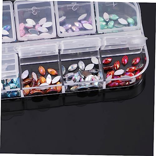 Mipcase 12 Nail Art Crystal Nail Asssories Nail Rhinestones for Acrylic Nails Craft Rhinestones Kit De Manicura Nail Gems Decorations Nail Accessories Shiny Nail Art Decor Horse Eye Set - Image 2