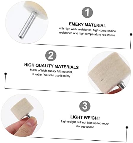 Mipcase 16 Pcs Nail Polish Grinding Head Nail Bit Rotary Drill Wheel Polisher Polishing Wheel Remove Gel Nails Gel Polish Remover Drill Bit Nail Kits Round Group Felt Hard to Rotate - Image 2