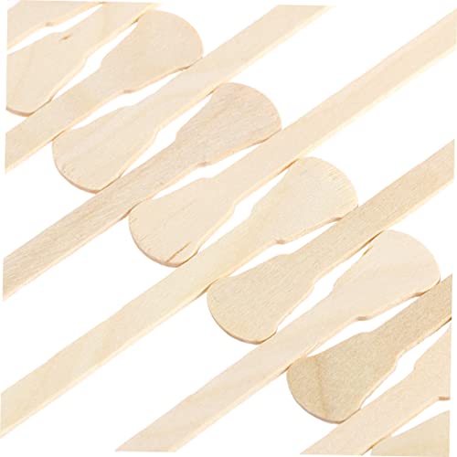 Mipcase 50pcs Wooden Spatula for Waxing Hair Removal Waxing Strips Tool Wooden Wax Sticks Ear Hairs Removal Sticks Eyebrow Waxing Kit Brow Wax Sticks Disposable Wooden Shovel Bamboo - Image 2