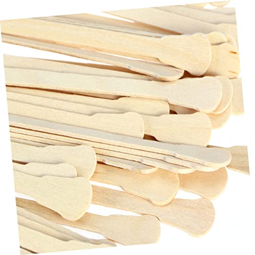Mipcase 50pcs Wooden Spatula for Waxing Hair Removal Waxing Strips Tool Wooden Wax Sticks Ear Hairs Removal Sticks Eyebrow Waxing Kit Brow Wax Sticks Disposable Wooden Shovel Bamboo - Image 4