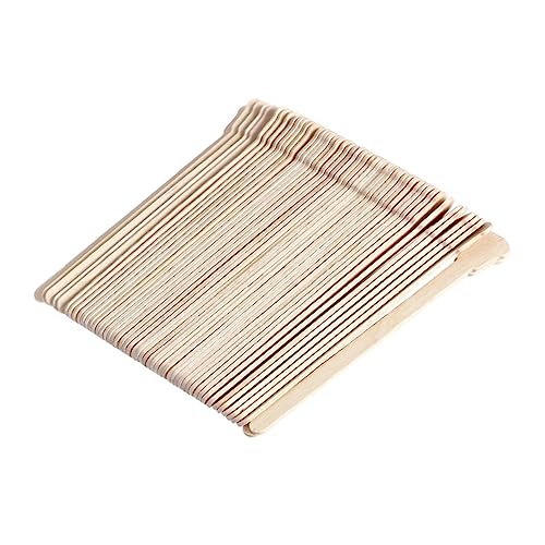 Mipcase 50pcs Wooden Spatula for Waxing Hair Removal Waxing Strips Tool Wooden Wax Sticks Ear Hairs Removal Sticks Eyebrow Waxing Kit Brow Wax Sticks Disposable Wooden Shovel Bamboo - Image 7