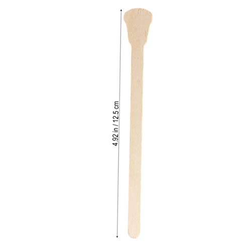 Mipcase 50pcs Wooden Spatula for Waxing Hair Removal Waxing Strips Tool Wooden Wax Sticks Ear Hairs Removal Sticks Eyebrow Waxing Kit Brow Wax Sticks Disposable Wooden Shovel Bamboo - Image 3