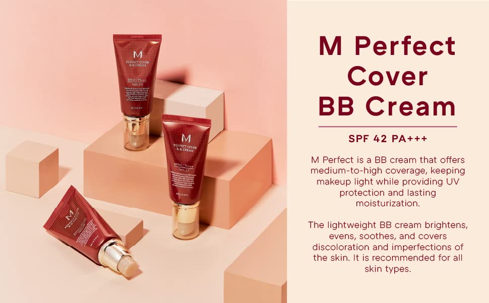MISSHA M Perfect BB Cream Golden Beige SPF 42 1.69oz for Flawless Skin - Image 2
