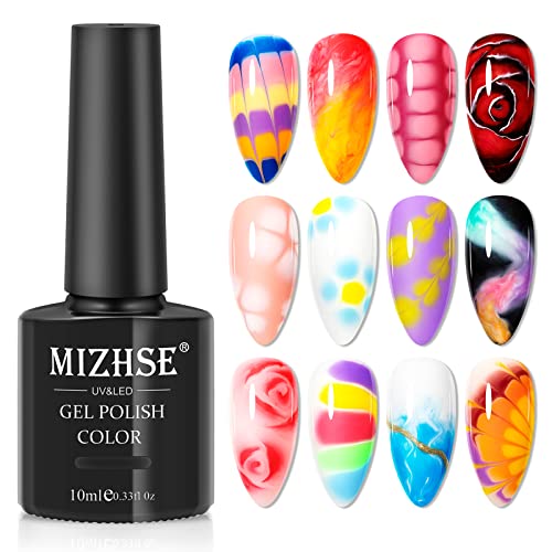 MIZHSE 10ml Clear Blooming Gel Nail Polish for UV LED Manicure