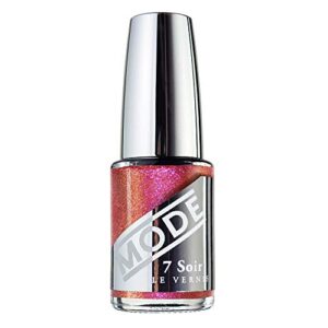 MODE Sparkly Red Gold Copper Bronze Nail Polish FILTHY RICH SOUL High Performance Nail Lacquer, Long Wearing, Chip Resistant, 10-Free Nourishing Protection, Vegan, Cruelty Free, Made in NY