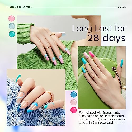 Modelones 42-Piece Dip Powder Nail Kit with 30 Vibrant Colors and Essential Liquids - Image 3