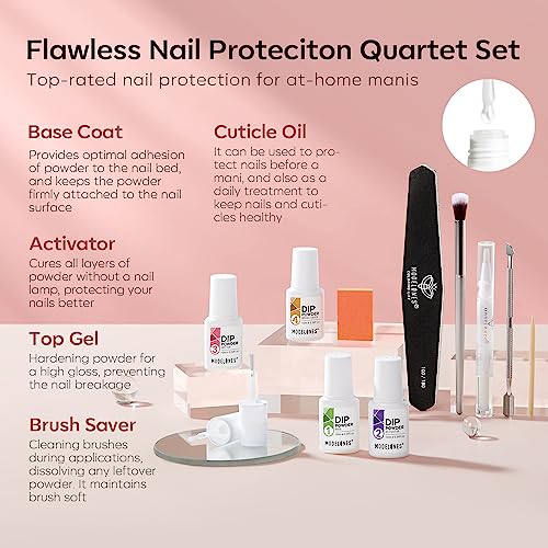 Modelones 42-Piece Dip Powder Nail Kit with 30 Vibrant Colors and Essential Liquids - Image 8