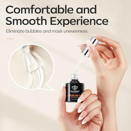 modelones Builder Nail Gel, 2 Pcs Clear Gel Builder for Nail Thickening, Nail Strengthener Apex Building Extension Gel Rhinestone Nail Glue Gel in a Bottle, 7-in-1 LED Nail Lamp Cured Hard Gel 10ml - Image 6