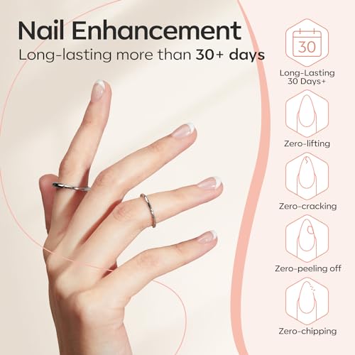 modelones Builder Nail Gel, 2 Pcs Clear Gel Builder for Nail Thickening, Nail Strengthener Apex Building Extension Gel Rhinestone Nail Glue Gel in a Bottle, 7-in-1 LED Nail Lamp Cured Hard Gel 10ml - Image 4