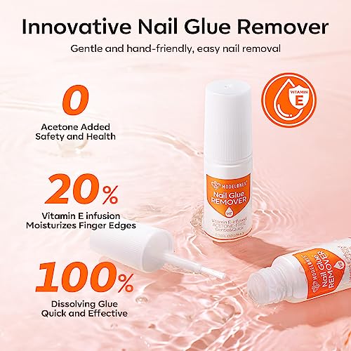 Modelones 15ml False Nail Glue and Remover Kit for Salon Quality Nails - Image 3