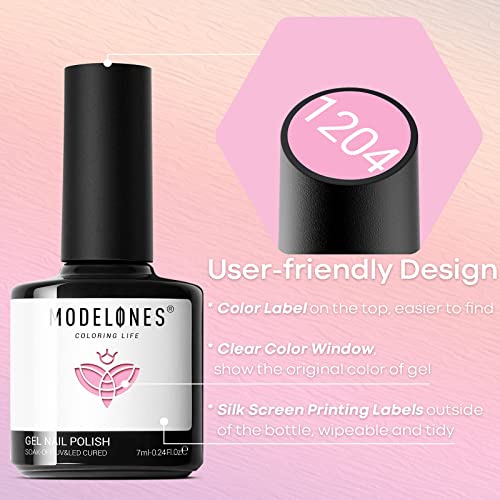modelones Gel Nail Polish Set, 6 Colors 2024 Spring Gel Polish Kit Bright Pastel Macaron Candy Nail Polish Gel Pink Mint Green Blue Purple Gel Nail Soak Off Nail Art Manicure Gift DIY Salon - Image 7
