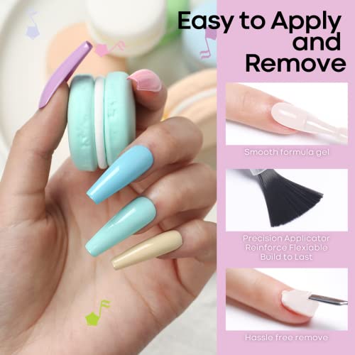 modelones Gel Nail Polish Set, 6 Colors 2024 Spring Gel Polish Kit Bright Pastel Macaron Candy Nail Polish Gel Pink Mint Green Blue Purple Gel Nail Soak Off Nail Art Manicure Gift DIY Salon - Image 6