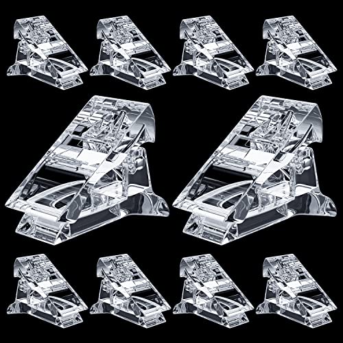 Modelones Poly Nail Gel 10PCS Nail Tips Clip for Quick Building Extension Nail Plastic Finger Extension Builder for DIY Manicure Nail Art