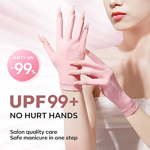 modelones UV Gloves for Gel Nail Lamp with Gel Nail Polish Primer, Acid Free Natural Nail Prep Dehydrate & Bond Primer, 15ml Nail Bond, Air Dry Superior Bonding Primer for Acrylic Powder Nail Supplie - Image 2