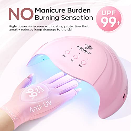 modelones UV Gloves for Gel Nail Lamp with Gel Nail Polish Primer, Acid Free Natural Nail Prep Dehydrate & Bond Primer, 15ml Nail Bond, Air Dry Superior Bonding Primer for Acrylic Powder Nail Supplie - Image 4