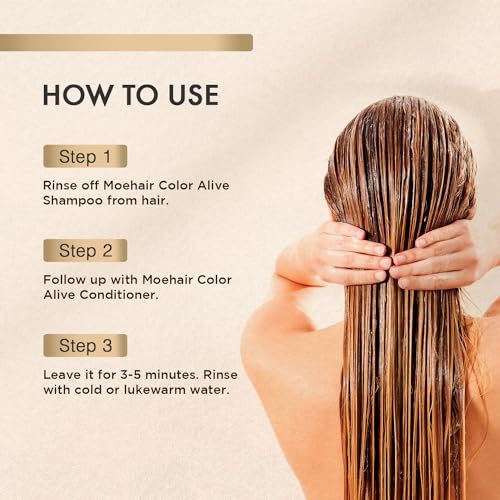 MOEHAIR Color Alive Conditioner | Hydrating & Nourishing | Conditioner for Color Treated Hair | Paraben & Sulfate Free Conditioner | Reduces Scalp Dryness | Softens & Detangles Hair (32 Fl. Oz) - Image 5