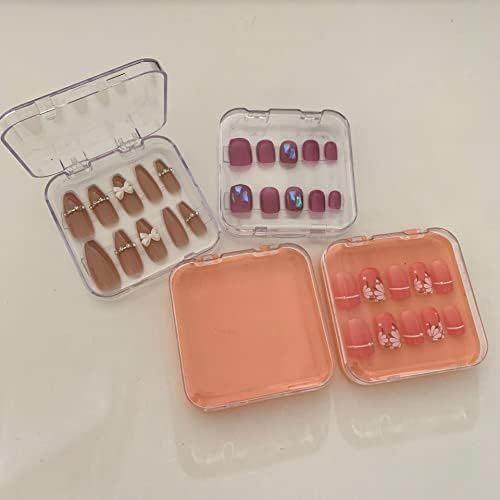 mollensiuer 12Pcs Plastic Press on Nail Storage Box Nails Display Storage Container Transparent Nail Packaging Boxes Organizer Case Press On Nail Packaging Box for Salon Home Nail Storage Supplies - Image 4