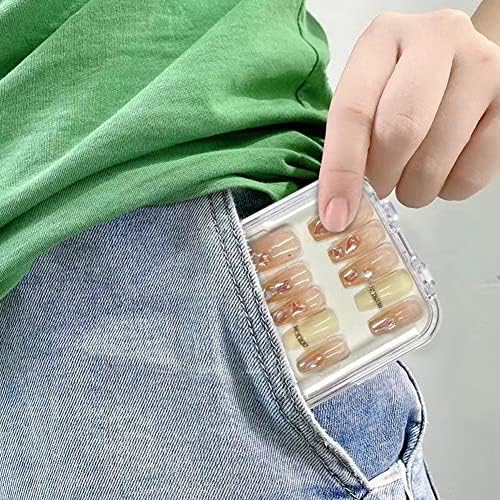 mollensiuer 12Pcs Plastic Press on Nail Storage Box Nails Display Storage Container Transparent Nail Packaging Boxes Organizer Case Press On Nail Packaging Box for Salon Home Nail Storage Supplies - Image 6