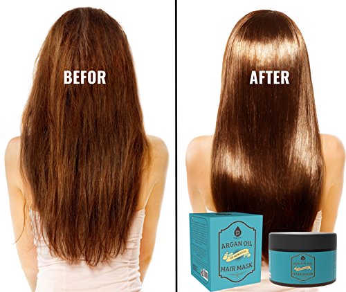 Moroccan Argan Oil Deep Conditioning Hair Mask 8oz for Intense Nourishment - Image 2