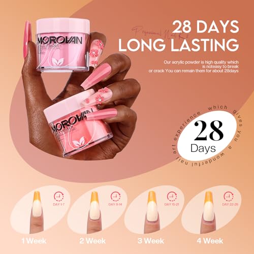 Morovan Acrylic Powder Set: Nail Acrylic Powder 12 Colors Professional Polymer Colored Acrylic Powder with Glitter Nails Powder for Acrylic Nail Extension Carving 15g 0.5fl.Oz - Image 6