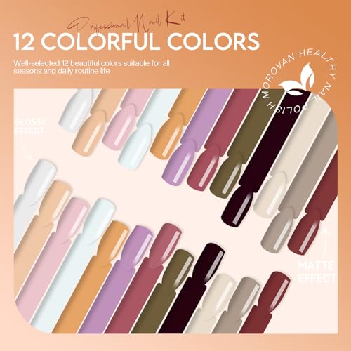 Morovan Acrylic Powder Set: Nail Acrylic Powder 12 Colors Professional Polymer Colored Acrylic Powder with Glitter Nails Powder for Acrylic Nail Extension Carving 15g 0.5fl.Oz - Image 2