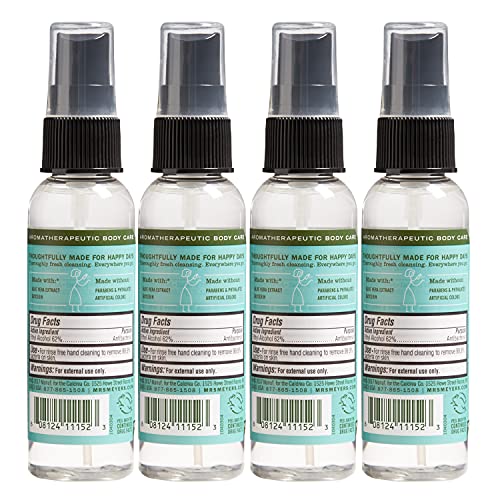 MRS. MEYER'S CLEAN DAY Antibacterial Hand Sanitizer Spray, Travel Size, Removes 99.9% of Bacteria, Basil, 2 oz - Pack of 4 - Image 2