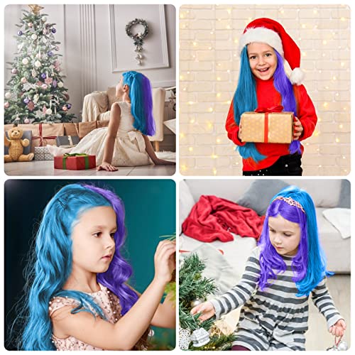 MSDADA Washable Blue Purple Hair Chalk Comb for Kids Temporary Hair Color Dye - Image 6