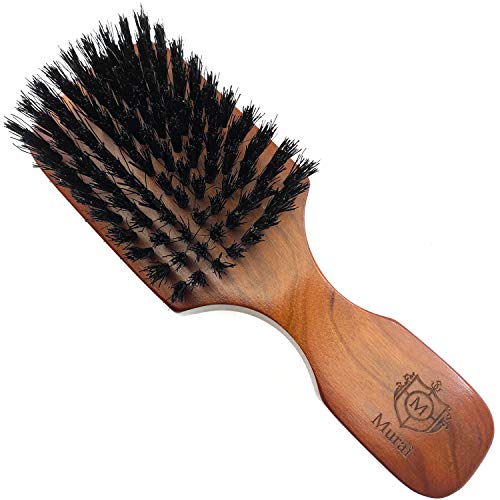 Murai Beard Kit for Men Gift Set Mens Beard Grooming Kit - Military Paddle Hair Brush, Large Handle Beard Brush, Pocket Sized Oval Beard Brush, Wood Beard Comb, and Hairbrush Cleaner - Image 4