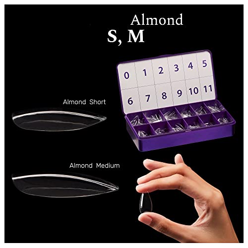 NABulous Soft Gel Almond Shaped Gel Nail Tips Medium Length - Durable Full Cover Nail Tips - Made From Real Soft Gel, 10 Sizes, 500 Pieces - Easy To Remove (Almond Medium) - Image 7