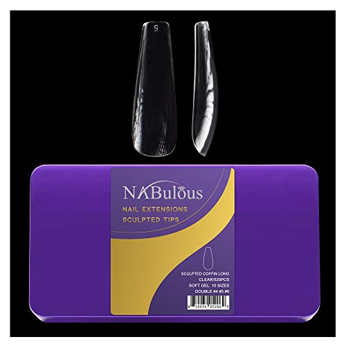 NABulous Soft Gel Coffin Shaped Gel Nail Tips Long Length - Durable Full Cover Nail Tips - Made From Real Soft Gel, 10 Sizes, 500 Pieces - Easy To Remove (Coffin Long) - Image 2