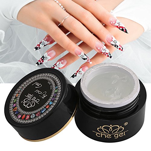 Nail Art Glue,Rhinestone Glue Gel Nail Art Nail Glue Gel Adhesive Resin Gem Jewelry Diamond Gel Nail Polish Clear Decoration Shine Finish and Long Lasting Soak Off LED Gel Base Top Coat Glossy - Image 7